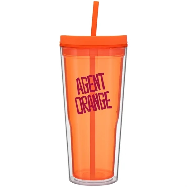 20.9 oz Vast Double Wall Acrylic Tumbler w/Straw - 20.9 oz Vast Double Wall Acrylic Tumbler w/Straw - Image 3 of 7