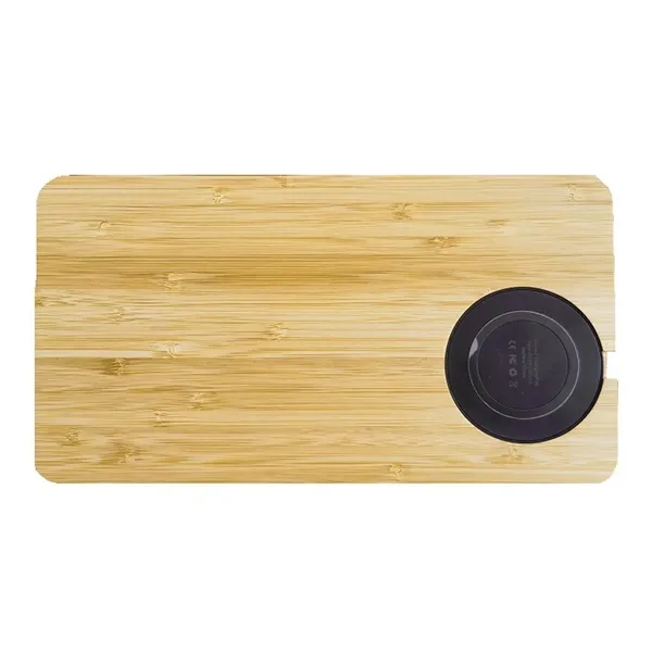 15W Bamboo Wooden Wireless Charger Storage W/ Writing Board - 15W Bamboo Wooden Wireless Charger Storage W/ Writing Board - Image 2 of 4