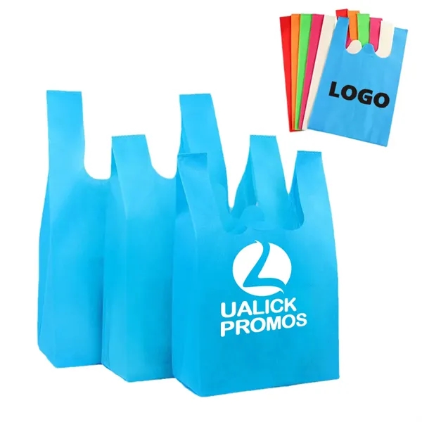 Reusable Non-Woven T-Shirt Shopping Bags (Multiple Sizes) - Reusable Non-Woven T-Shirt Shopping Bags (Multiple Sizes) - Image 0 of 12
