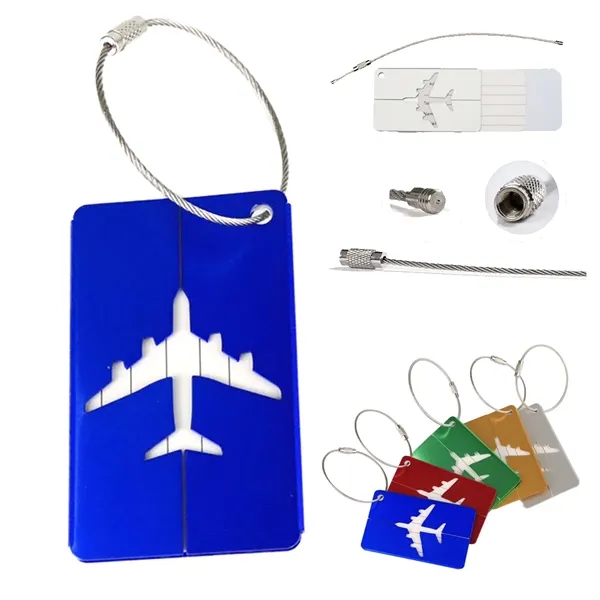 Metal Business Gift Checked Box Dog Luggage Tag - Metal Business Gift Checked Box Dog Luggage Tag - Image 0 of 4