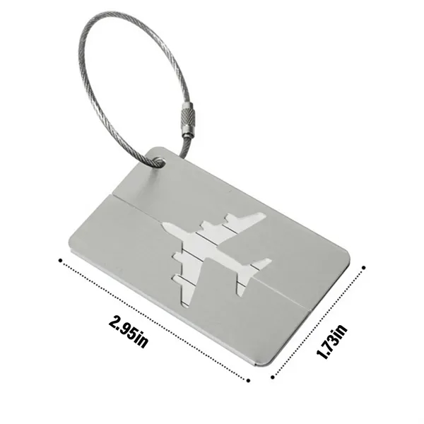 Metal Business Gift Checked Box Dog Luggage Tag - Metal Business Gift Checked Box Dog Luggage Tag - Image 1 of 4