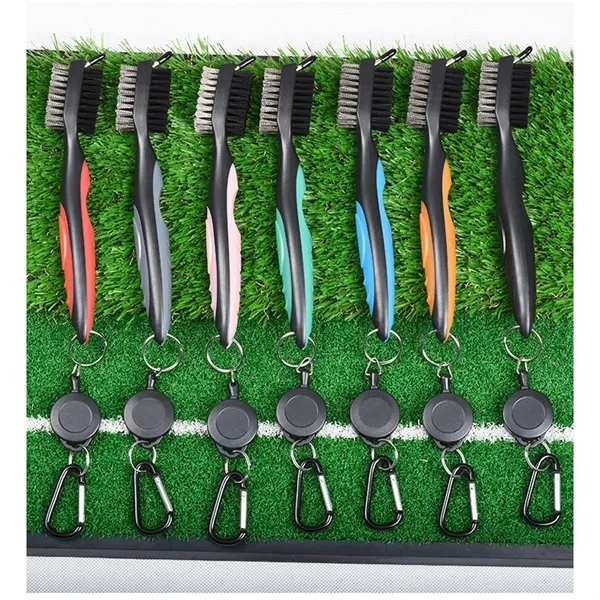 Golf Club Brush Groove Cleaner with Retractable Zip-line - Golf Club Brush Groove Cleaner with Retractable Zip-line - Image 3 of 3