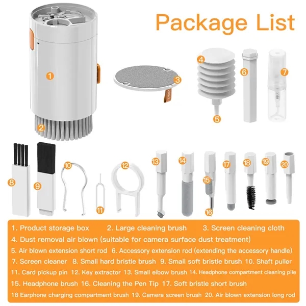 20 in 1 Airpods Keyboard Multi-Function Cleaner Kit Tools - 20 in 1 Airpods Keyboard Multi-Function Cleaner Kit Tools - Image 3 of 9