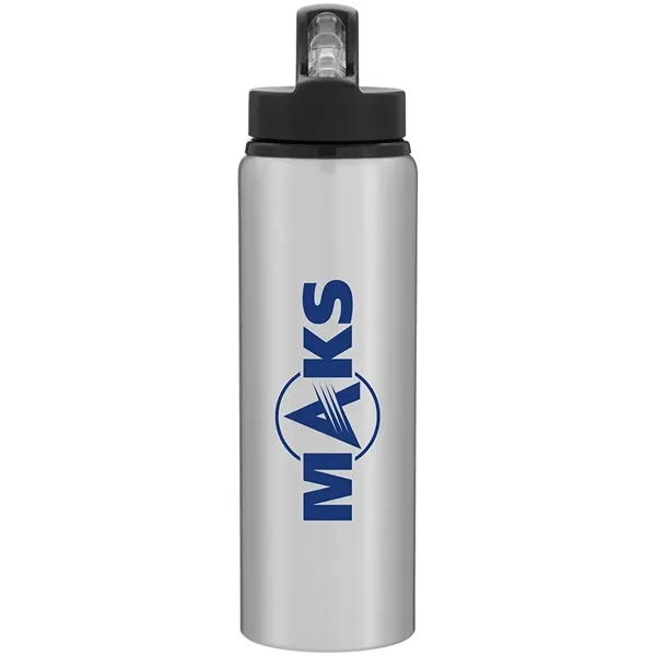 26 oz h2go Virtue Single Wall Aluminum Water Bottle w/Straw