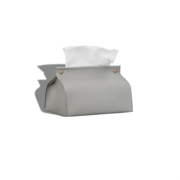PU Paper Bag Facial Tissue Box Cover Holder - PU Paper Bag Facial Tissue Box Cover Holder - Image 1 of 6