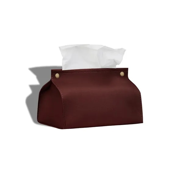 PU Paper Bag Facial Tissue Box Cover Holder - PU Paper Bag Facial Tissue Box Cover Holder - Image 3 of 6