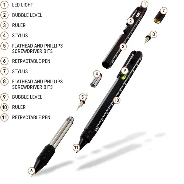 9 in 1 Multi-Tool EDC Pens - 9 in 1 Multi-Tool EDC Pens - Image 2 of 3