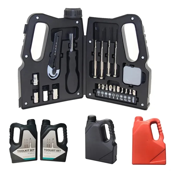 Promotional Oil Bottle Shaped Booster Tool Kit (21pcs) - Promotional Oil Bottle Shaped Booster Tool Kit (21pcs) - Image 0 of 2