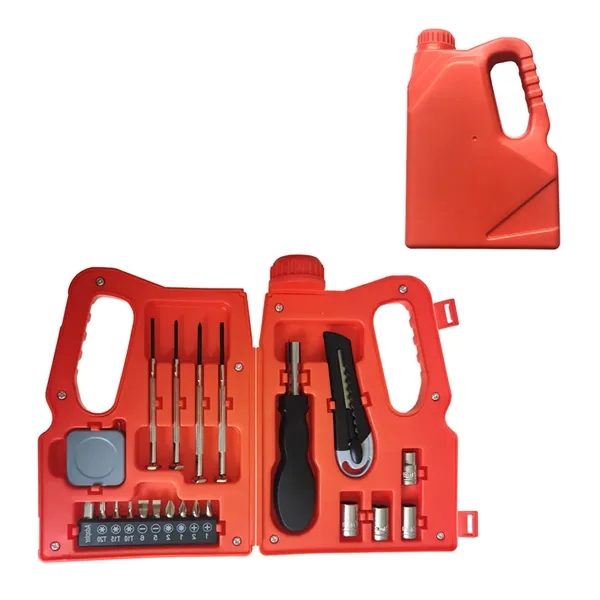 Promotional Oil Bottle Shaped Booster Tool Kit (21pcs) - Promotional Oil Bottle Shaped Booster Tool Kit (21pcs) - Image 2 of 2
