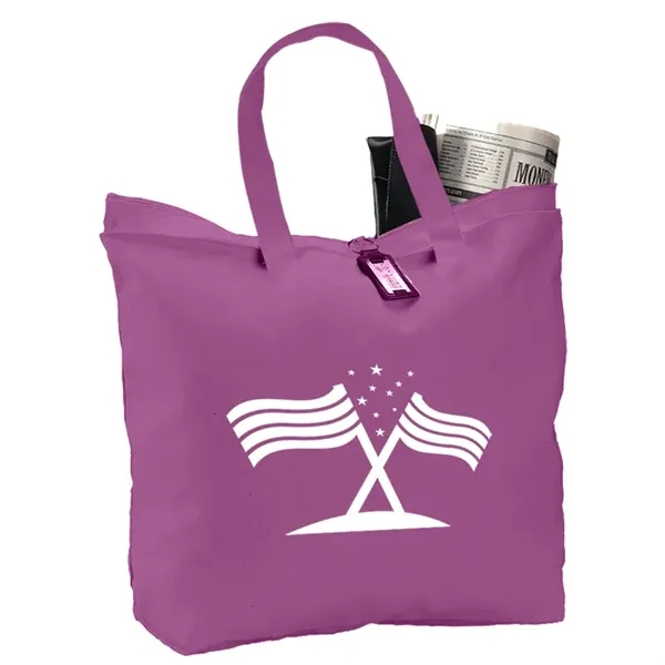 Canvas Zipper Tote - Canvas Zipper Tote - Image 3 of 8