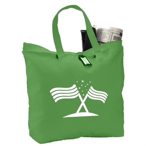 Canvas Zipper Tote - Canvas Zipper Tote - Image 4 of 8