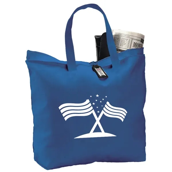 Canvas Zipper Tote - Canvas Zipper Tote - Image 6 of 8