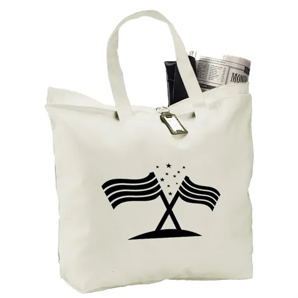 Canvas Zipper Tote - Canvas Zipper Tote - Image 7 of 8