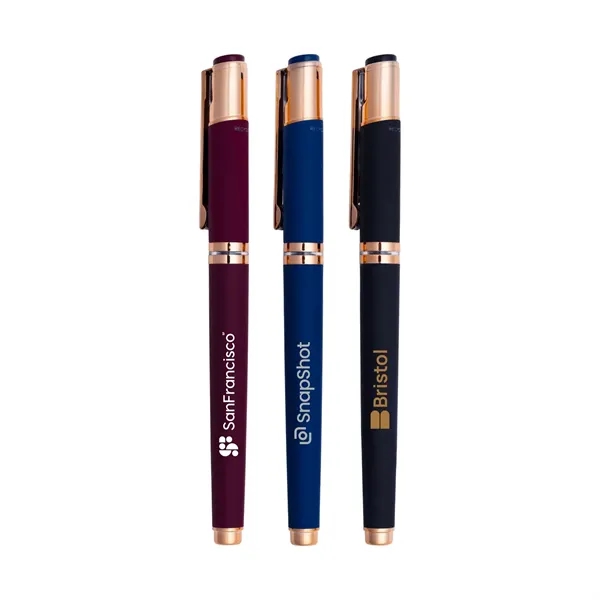 The Satin Noble Gel Pen with Rose Gold Accents - The Satin Noble Gel Pen with Rose Gold Accents - Image 0 of 3