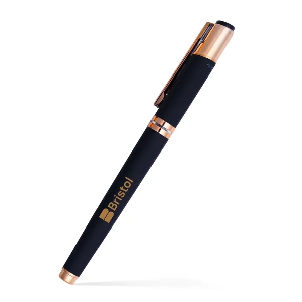 The Satin Noble Gel Pen with Rose Gold Accents - The Satin Noble Gel Pen with Rose Gold Accents - Image 1 of 3