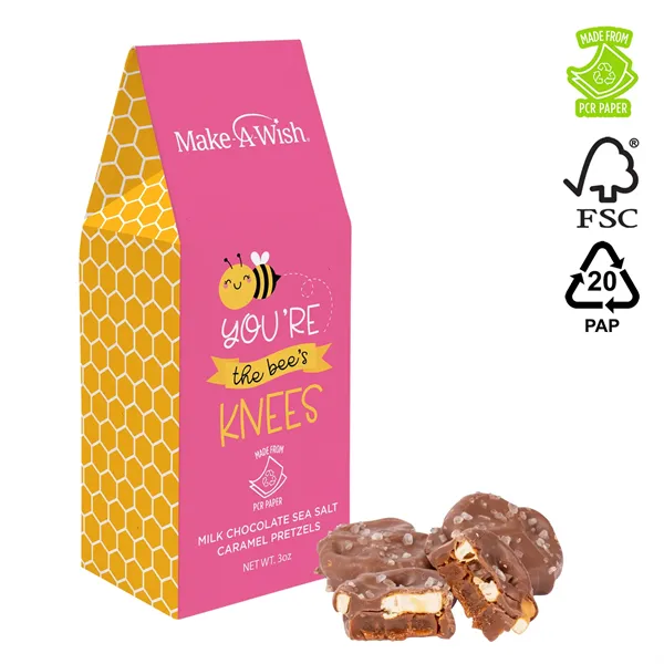 Eco Gable Box- Sea Salt Caramel Pretzels
