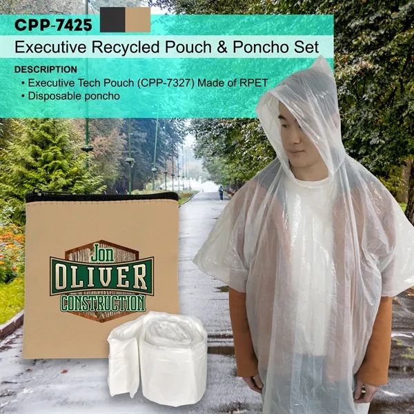 Executive Recycled Pouch & Poncho Set - Executive Recycled Pouch & Poncho Set - Image 6 of 7