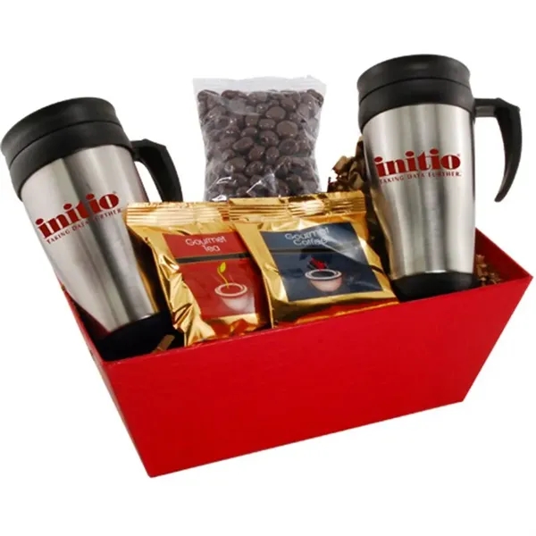 Tray w/ Mugs and Chocolate Covered Peanuts