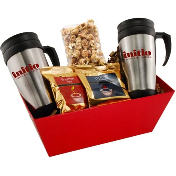 Custom Tray w/Mugs and Caramel Popcorn