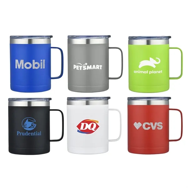 Custom 14 oz. Stainless Steel Camping Mug with Handle