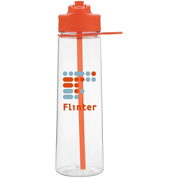 27 oz h2go Slope Single Wall Plastic Water Bottle w/Straw - 27 oz h2go Slope Single Wall Plastic Water Bottle w/Straw - Image 2 of 5