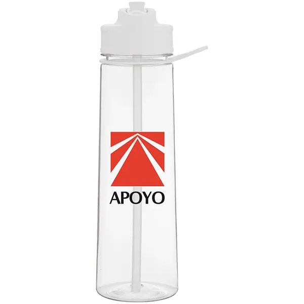 27 oz h2go Slope Single Wall Plastic Water Bottle w/Straw - 27 oz h2go Slope Single Wall Plastic Water Bottle w/Straw - Image 0 of 5