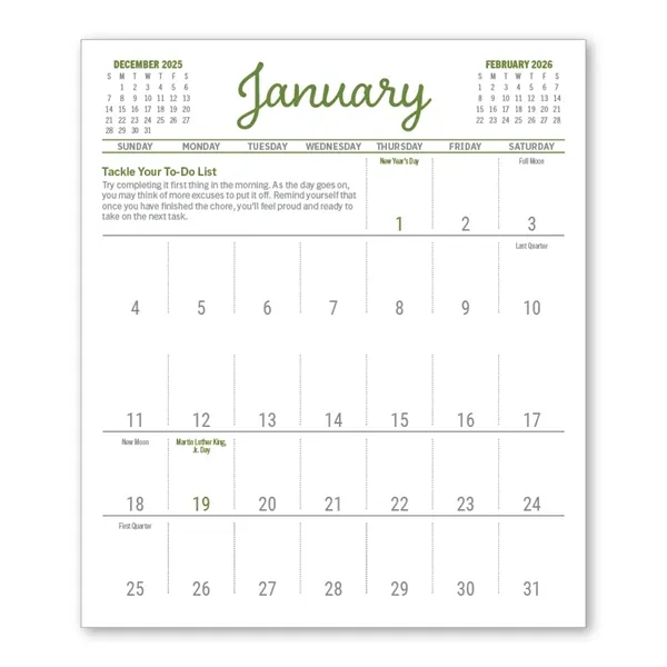 2026 Monthly Health Tip Pocket Planner Calendar - 2026 Monthly Health Tip Pocket Planner Calendar - Image 2 of 2