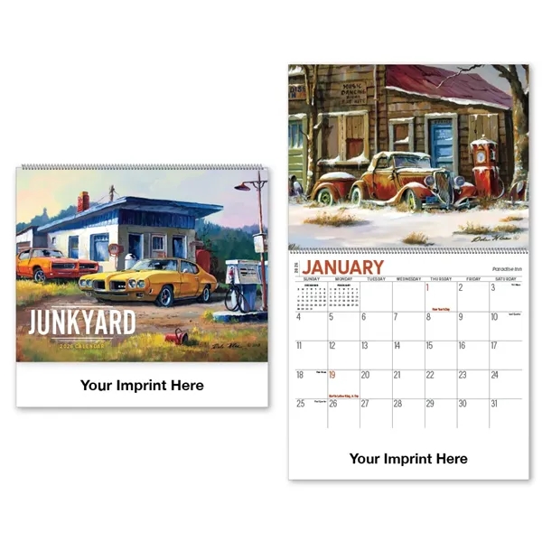 2026 Junkyard Gallery Spiral Bound Calendar - 2026 Junkyard Gallery Spiral Bound Calendar - Image 0 of 3