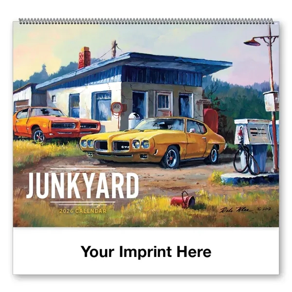 2026 Junkyard Gallery Spiral Bound Calendar - 2026 Junkyard Gallery Spiral Bound Calendar - Image 1 of 3
