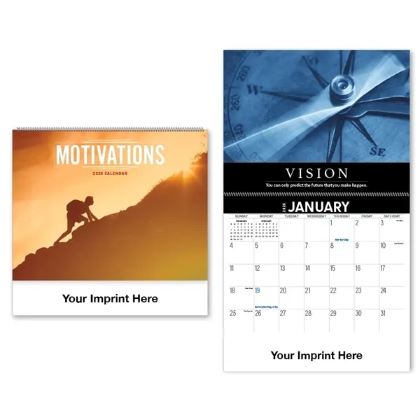 2026 Motivations Spiral Bound Calendar - 2026 Motivations Spiral Bound Calendar - Image 0 of 3