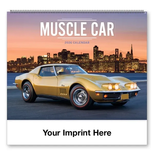 2026 Muscle Car Spiral Bound Calendar - 2026 Muscle Car Spiral Bound Calendar - Image 1 of 3