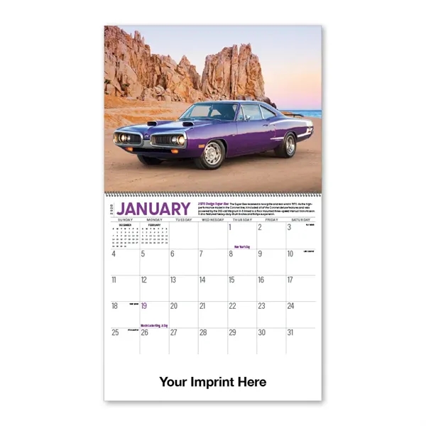 2026 Muscle Car Spiral Bound Calendar - 2026 Muscle Car Spiral Bound Calendar - Image 2 of 3