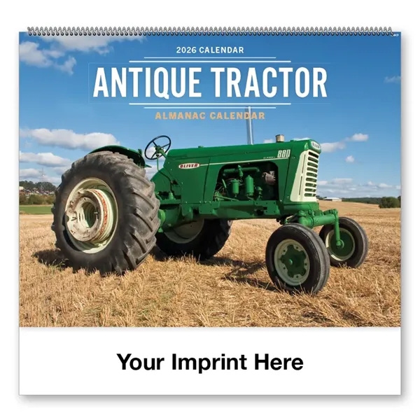 2026 Antique Tractor Spiral Bound Calendar - 2026 Antique Tractor Spiral Bound Calendar - Image 1 of 3