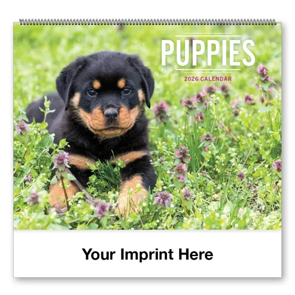 2026 Puppies Spiral Bound Calendar - 2026 Puppies Spiral Bound Calendar - Image 1 of 3