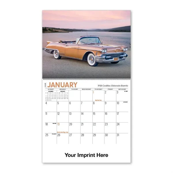 2026 Classic Car Spiral Bound Calendar - 2026 Classic Car Spiral Bound Calendar - Image 2 of 3