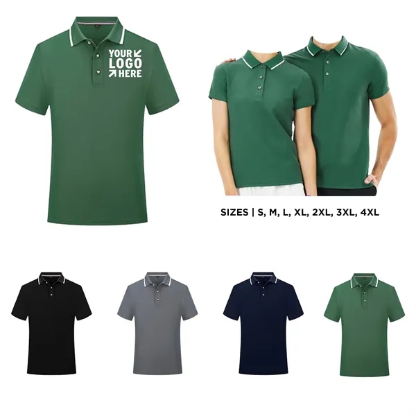 Quick-drying Short-sleeved Polo Shirt Unisex Team Workwear - Quick-drying Short-sleeved Polo Shirt Unisex Team Workwear - Image 0 of 4