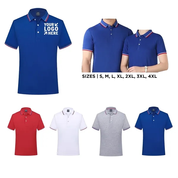 Short Sleeve Polo Shirts w/ Custom Logo - Short Sleeve Polo Shirts w/ Custom Logo - Image 0 of 4