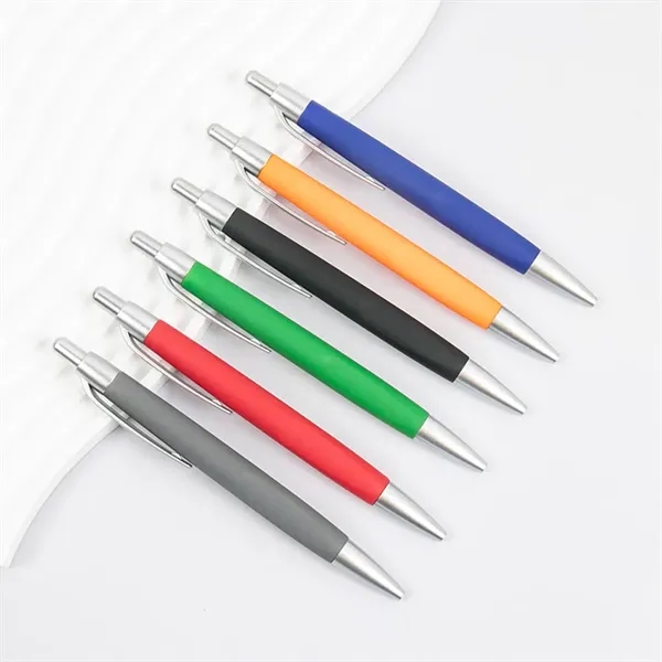 Frosted Plastic Multicolor Retractable Ballpoint Pens - Frosted Plastic Multicolor Retractable Ballpoint Pens - Image 1 of 1