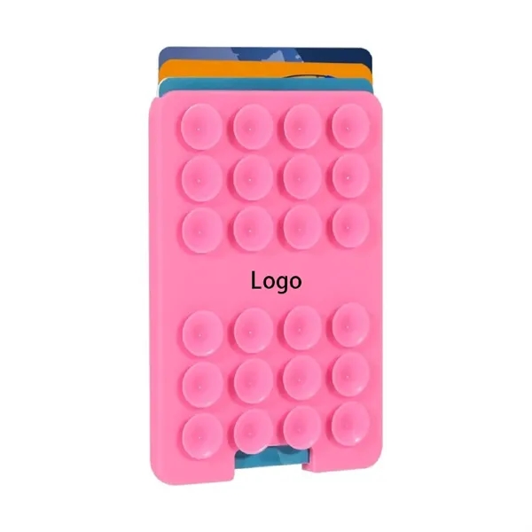 Silicone Suction Card Holder Phone Mount Wallet - Silicone Suction Card Holder Phone Mount Wallet - Image 1 of 6