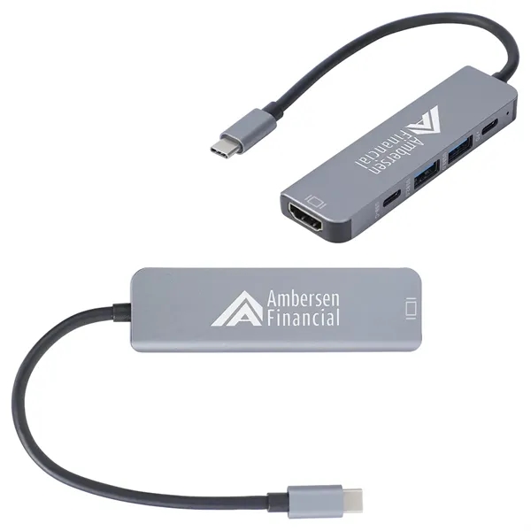 Custom Zing USB-C 5-Port Hub with USB-A, USB-C & HDMI