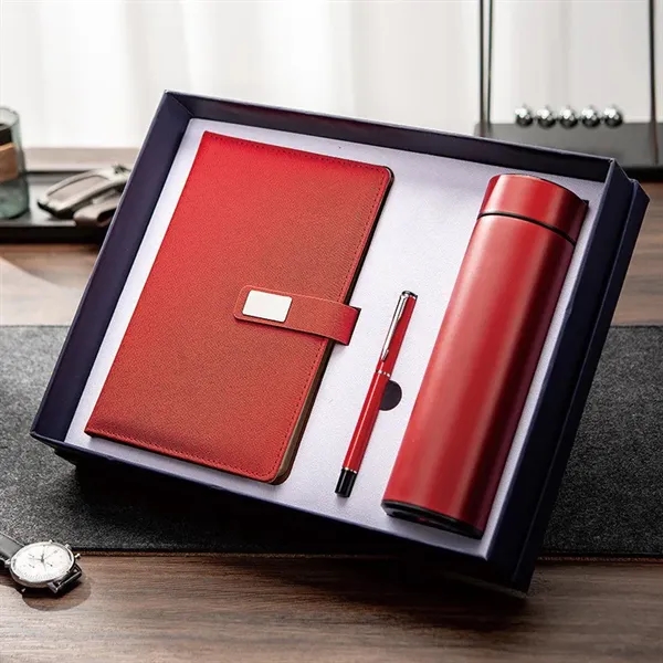Leather Notebook Thermos And Executive Pen Gift Set - Leather Notebook Thermos And Executive Pen Gift Set - Image 2 of 2