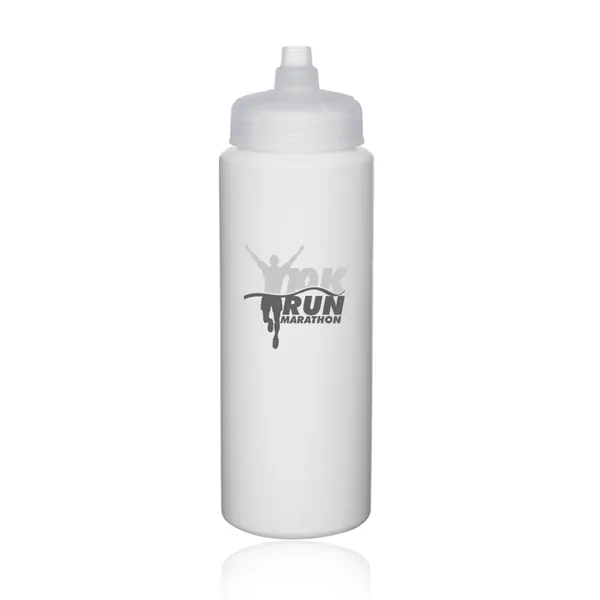 32 oz. HDPE Plastic Water Bottle with Quick Shot Lid - 32 oz. HDPE Plastic Water Bottle with Quick Shot Lid - Image 5 of 16