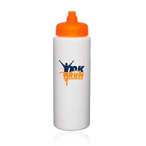 32 oz. HDPE Plastic Water Bottle with Quick Shot Lid - 32 oz. HDPE Plastic Water Bottle with Quick Shot Lid - Image 7 of 16