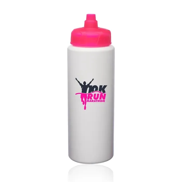 32 oz. HDPE Plastic Water Bottle with Quick Shot Lid - 32 oz. HDPE Plastic Water Bottle with Quick Shot Lid - Image 9 of 16