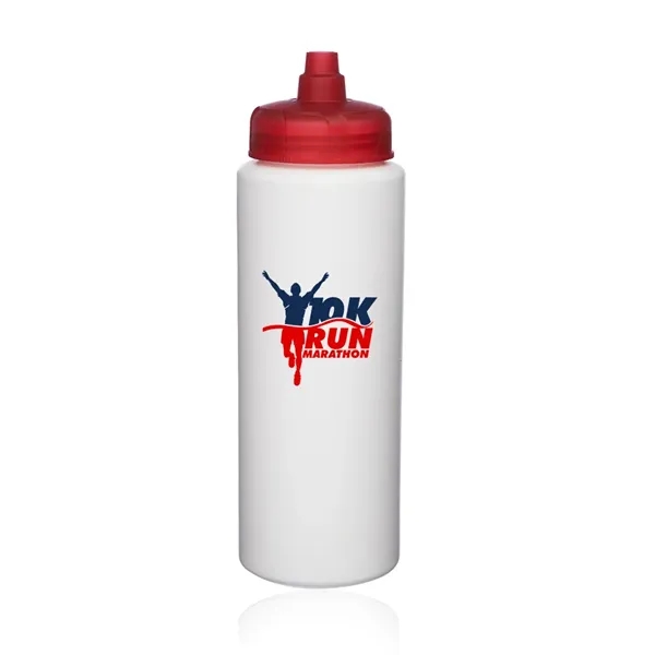 32 oz. HDPE Plastic Water Bottle with Quick Shot Lid - 32 oz. HDPE Plastic Water Bottle with Quick Shot Lid - Image 11 of 16