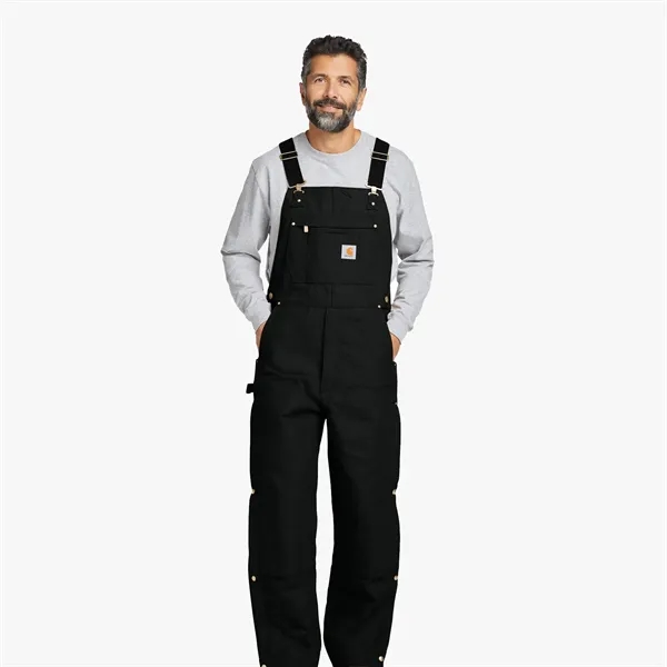 Carhartt® Firm Duck Insulated Bib Overalls - Carhartt® Firm Duck Insulated Bib Overalls - Image 3 of 7
