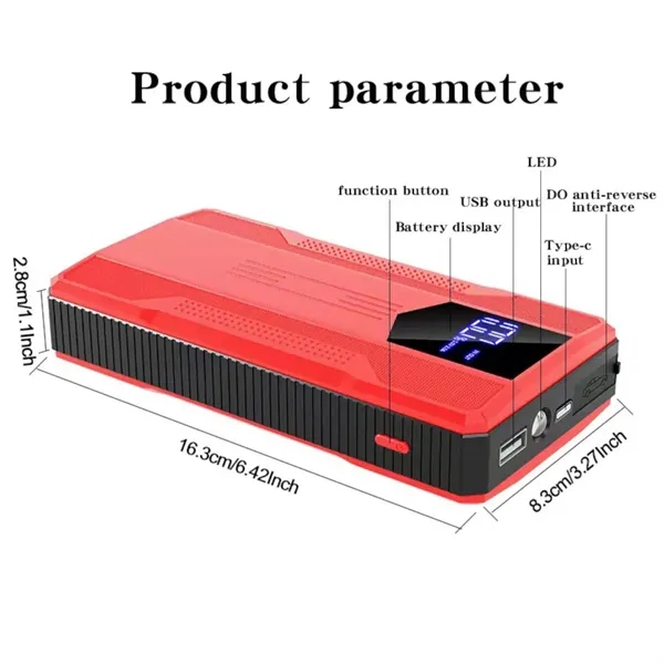 Car Jump Starter 8000Mah Digital Display - Car Jump Starter 8000Mah Digital Display - Image 1 of 6