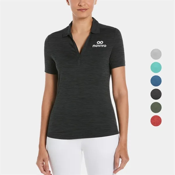 Callaway® Moisture Wicking Broken Stripe Women's Polo Shirt - Callaway® Moisture Wicking Broken Stripe Women's Polo Shirt - Image 0 of 7