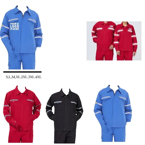 Cotton Workwear Suit Wear-resistant Reflective Labor Uniform - Cotton Workwear Suit Wear-resistant Reflective Labor Uniform - Image 0 of 3