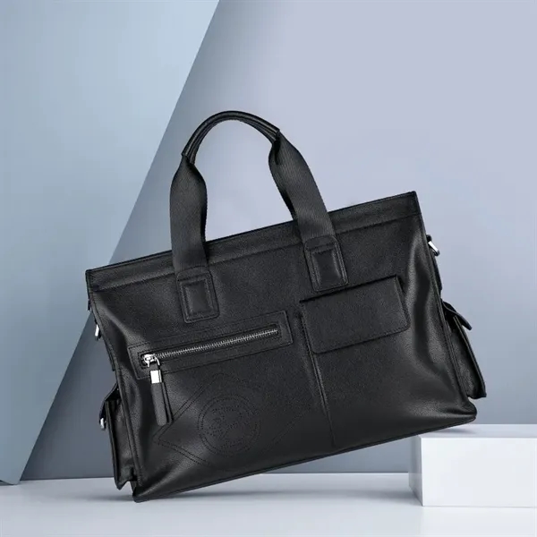 17.3-inch Leather Laptop Sleeve - 17.3-inch Leather Laptop Sleeve - Image 6 of 7